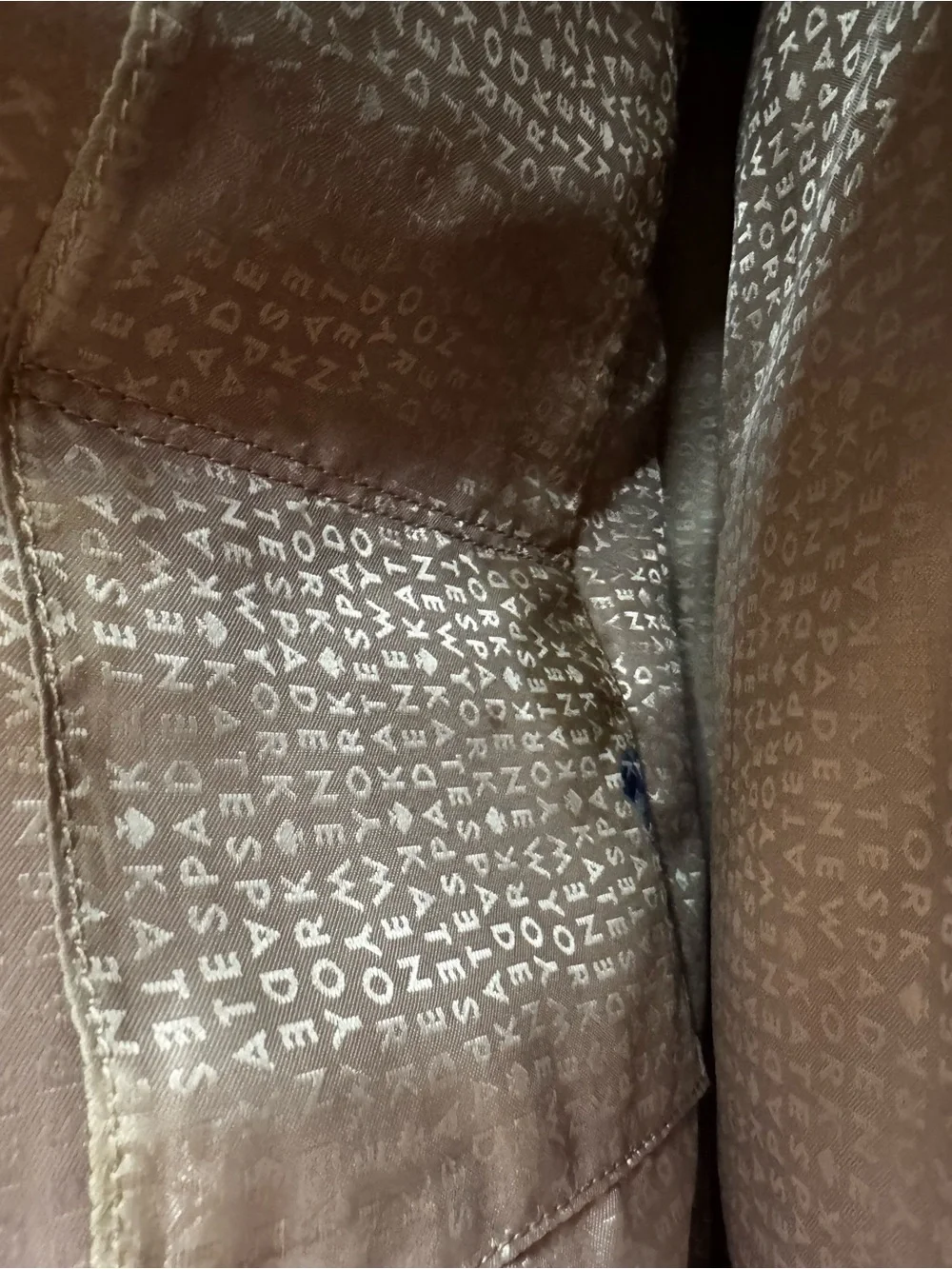 kate spade Rose Gold Glitter Tote with Black Bow Handles
